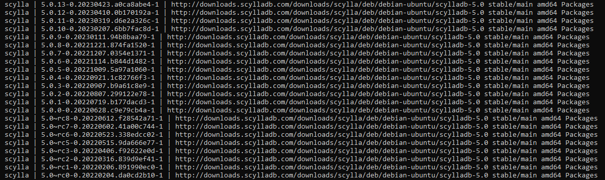 You’ll see a list of available version