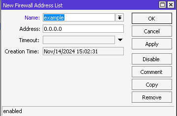 AddressListSetup