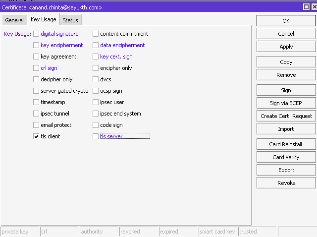 KeyUsage
