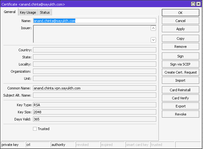 Create Cert