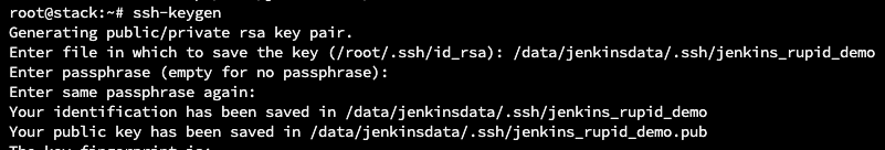 ssh-keygen output